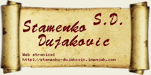 Stamenko Dujaković vizit kartica